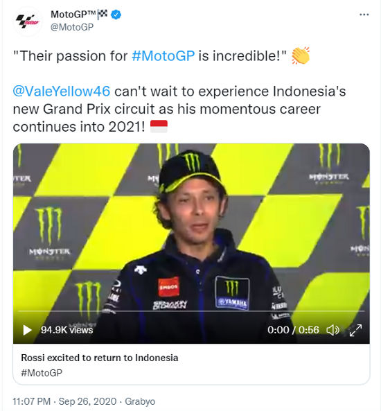 Valentino Rossi, Rossi, The Doctor, Pensiun, Sentul, Mandalika, Motogp