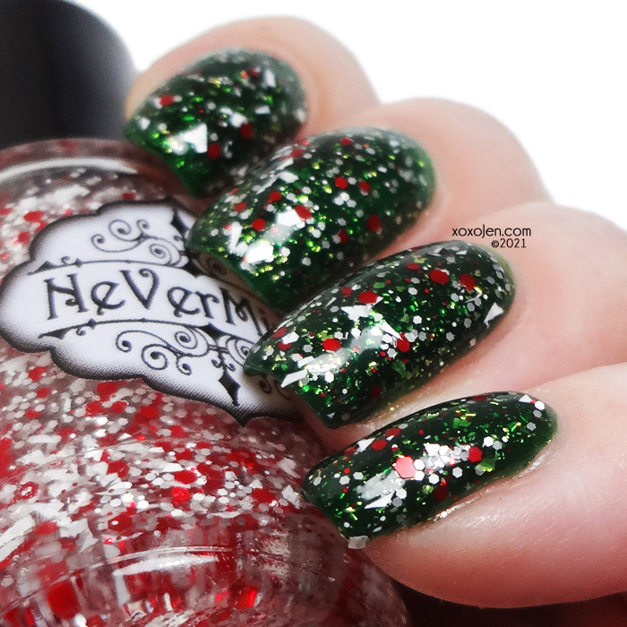 xoxoJen's swatch of Nevermind Candy Cane Wishes