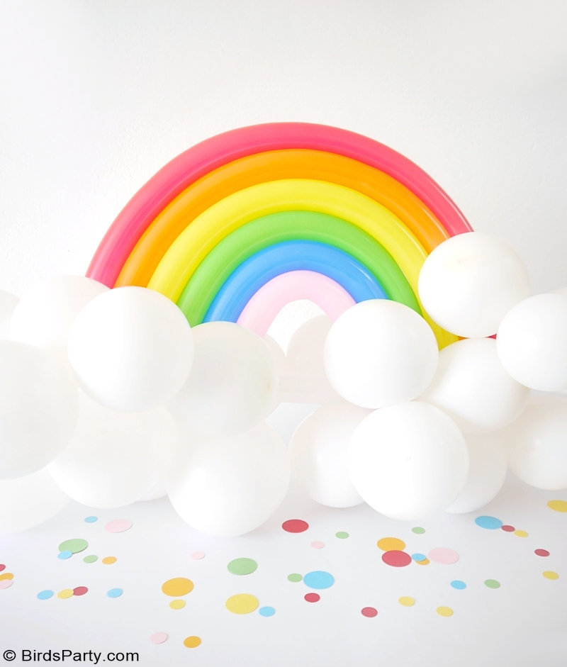 Décoration Facile DIY Arc-en-ciel de Ballons - projet facile et rapide, peu couteux pour décorer un gouter anniversaire ou toute fête,  ou photomaton!