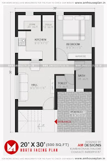 20 x 30 Indian Small House Plan with Stairs Outside