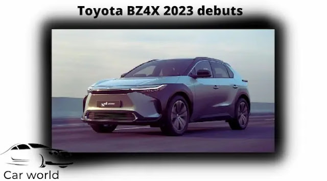 215 horsepower. Toyota BZ4X 2023 debuts