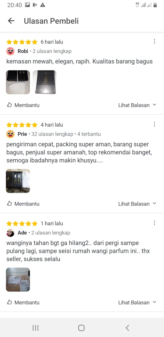 Testimoni Parfum Kasturi Man Hijrah