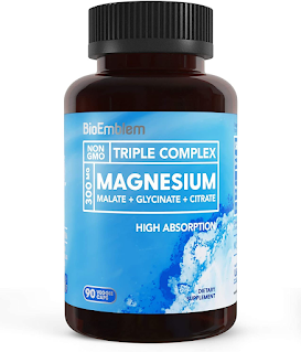 BioEmblem Triple Magnesium Complex | 300mg of Magnesium Glycinate, Malate, & Citrate