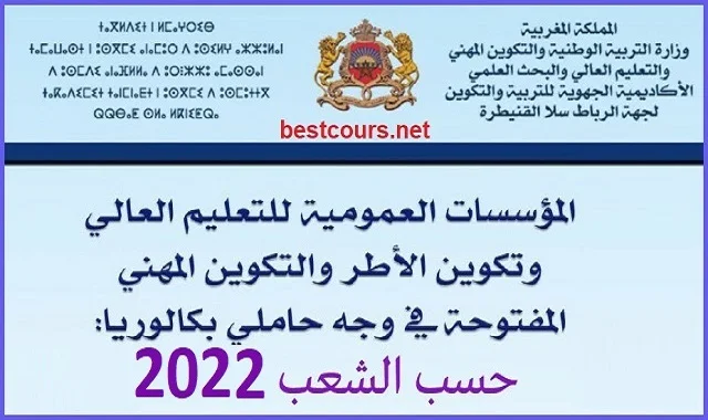 افاق الشعب لما بعد البكالوريا 2022 نسخة محينة