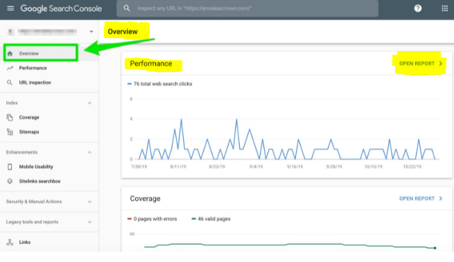 Step-2 How To Using Overview Report in Google Search Console