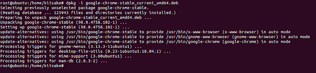 Install process google chrome on linux ubuntu