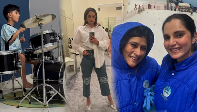 Sania Mirza Shares Personal Moments with Son Azhan and Sister Anam