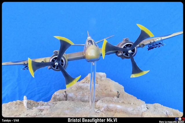 Les hélices du Bristol Beaufighter Mk.VI de Tamiya au 1/48.