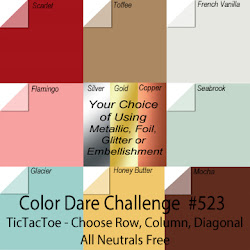 Color Dare #523 - TicTacToe (Choose Row, Column, Diagonal)