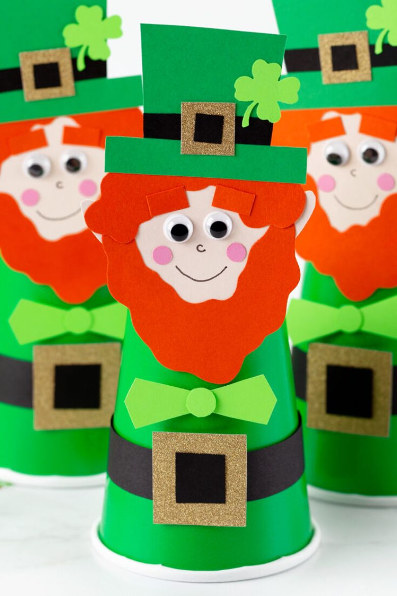 Paper cup leprechaun craft for kids