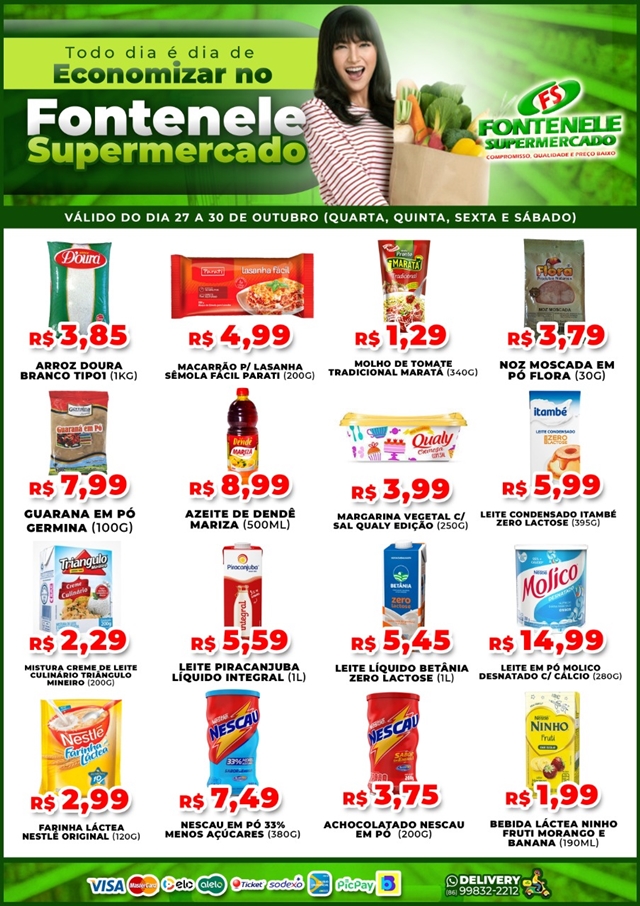 Aproveite as ofertas desta quarta à sábado no Fontenele Supermercado em Cocal