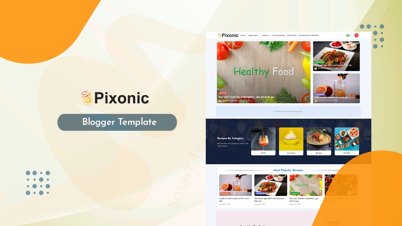 Pixonic - Creative Responsive Blogger Template