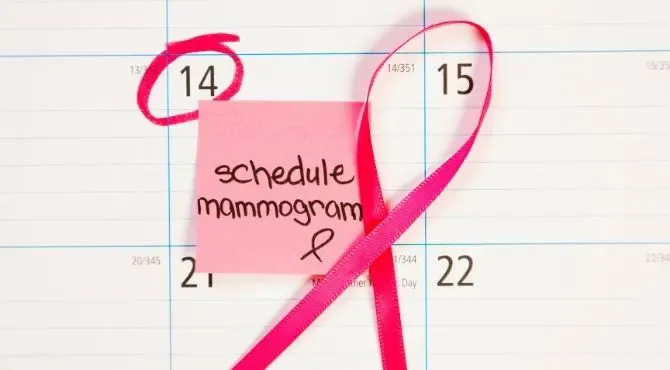 A mammogram