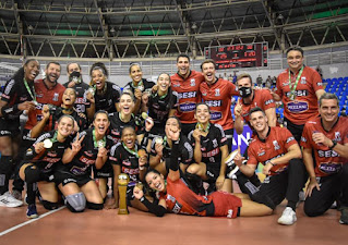 SESI Bauru Campeão da Copa do Brasil Feminina de Vôlei