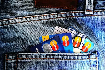credit cards in a back pocket