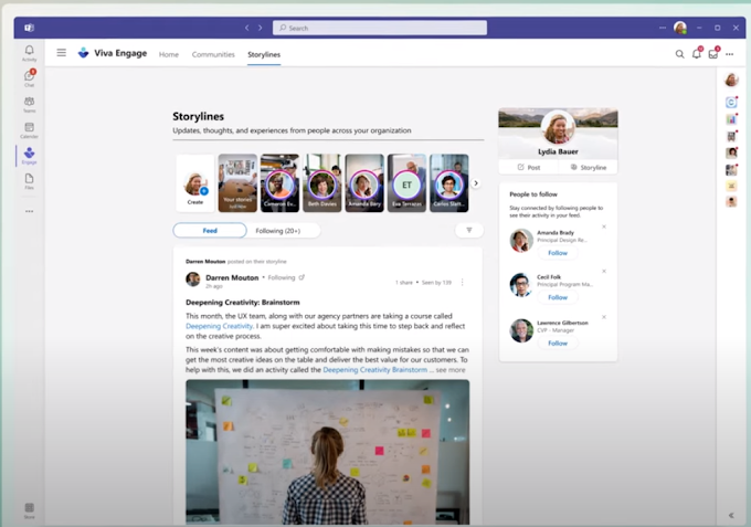 Microsoft Viva Storyline - unlock new ways to connect with people across your organization