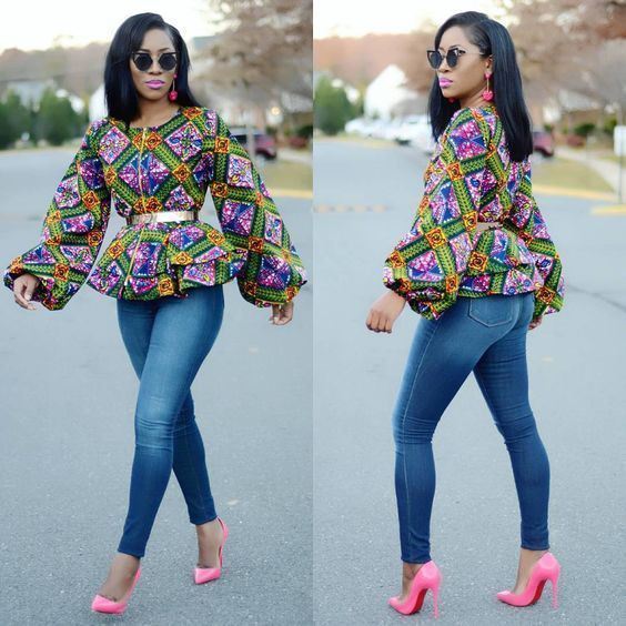 Ankara Top Styles for Jean Trousers