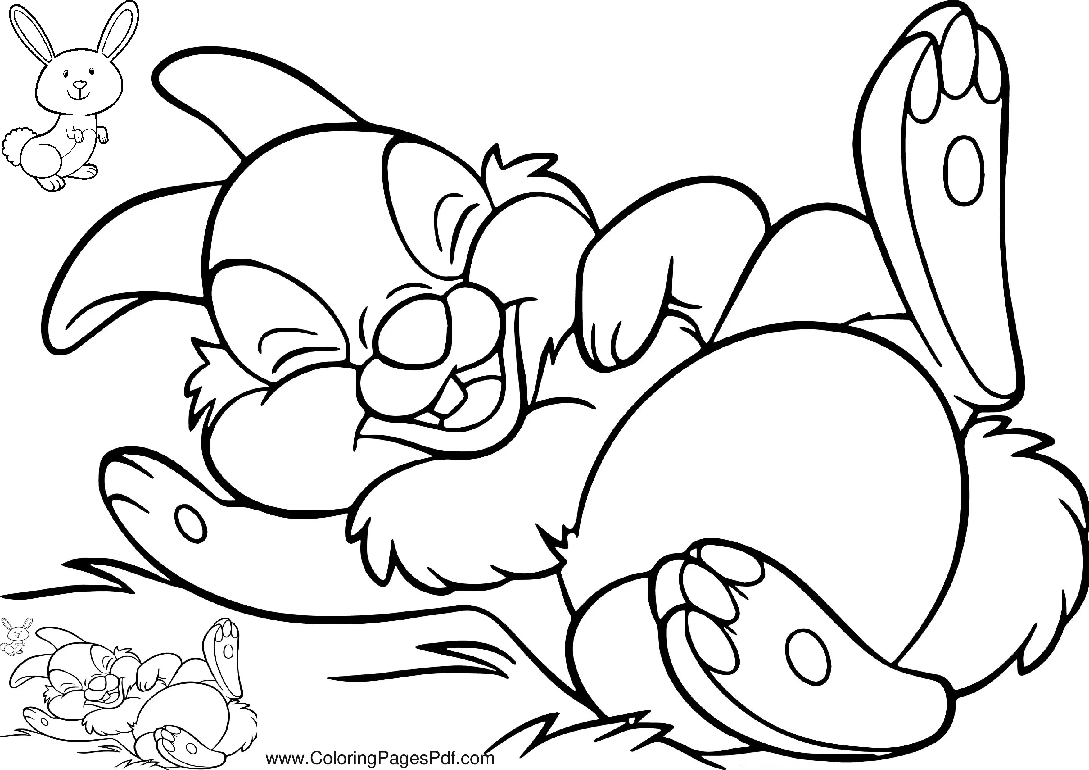 Bunny coloring page