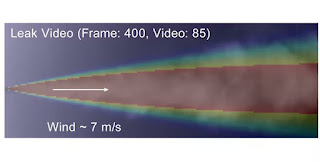 graphic of methane spray viewed in infrared
