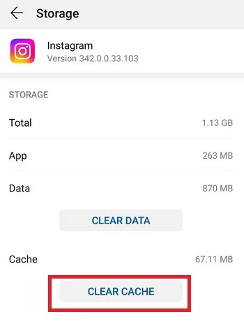 امسح ذاكرة التخزين المؤقت لـ Instagram بانتظام على Android الخطوة 4