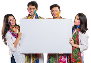 Indian People with White Board Transparent Image