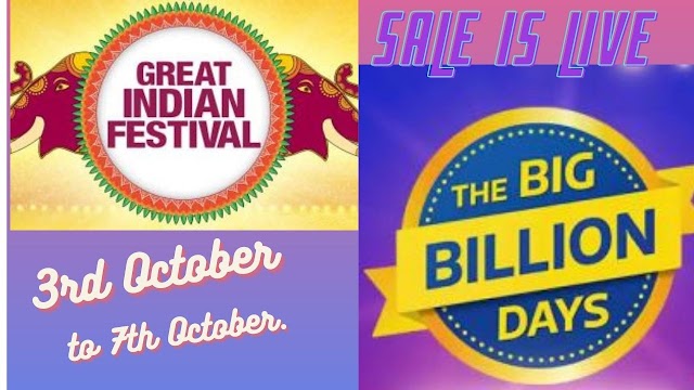 Amazon Great Indian Festival sale and Flipkart The Big Billion Days sale live