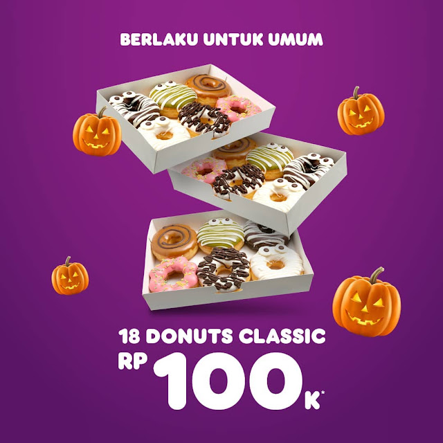 18 Donuts Classic HANYA 100 Ribu di Dunkin Donnut (s.d 24 Oktober 2021)