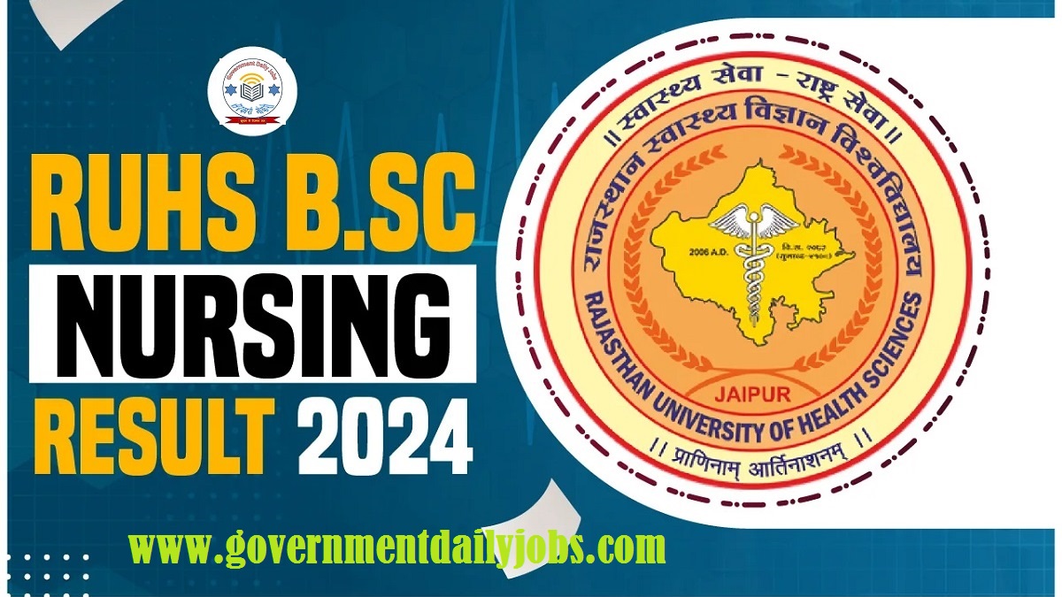RUHS BSc Nursing Result 2024 Declared