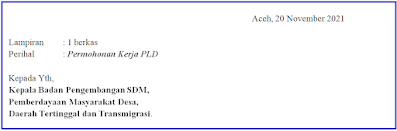 Surat Lamaran Pendamping Lokal Desa doc. Surat Lamaran PLD PDF Surat Lamaran Pendamping Lokal Desa (PLD) Tahun 2021
