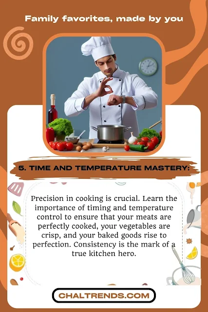 Man chef managing time and cooking