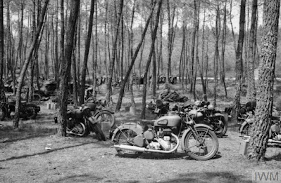 Motorcycles abandoned by British Army.