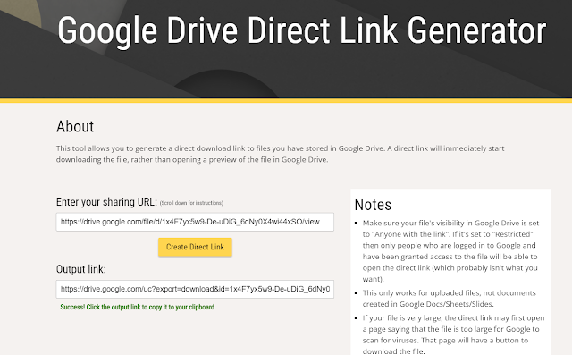 Google Drive Direct Link Generator
