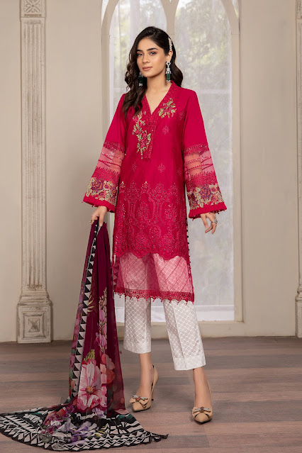 Latest Maria B Printed Embroidered Lawn Dresses Collection 2022