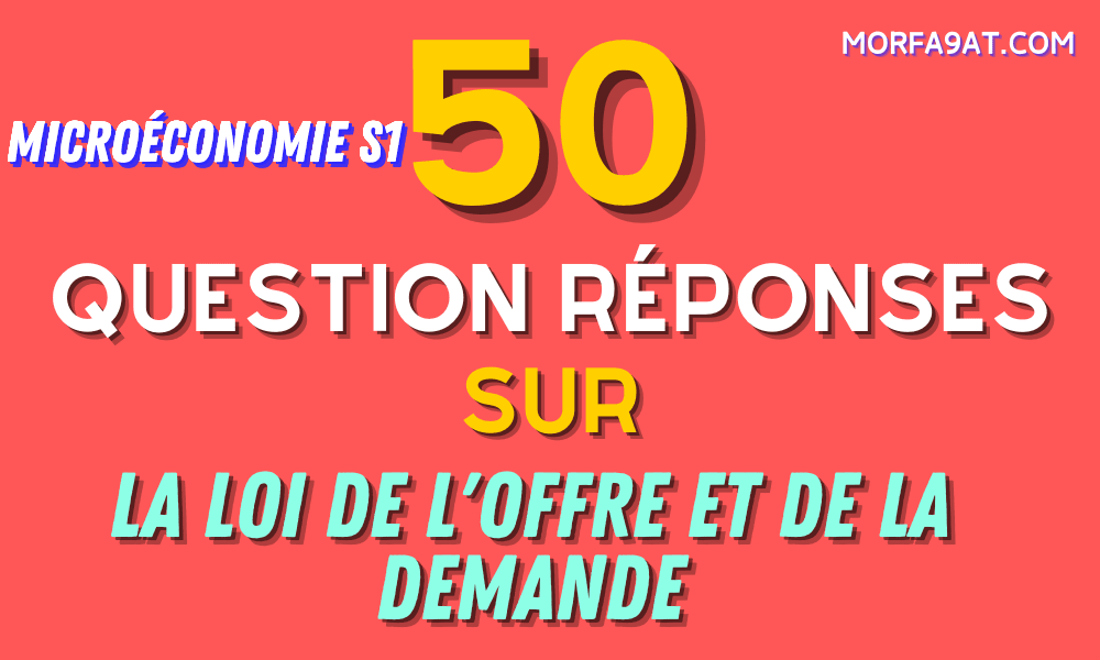 50 Questions Réponses sur la Loi de l'Offre et de la Demande - Microéconomie S1