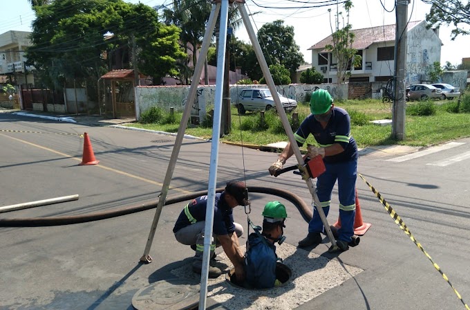 CANOAS: Vistoria em redes de esgoto reduz em quase 50% os chamados no bairro Guajuviras