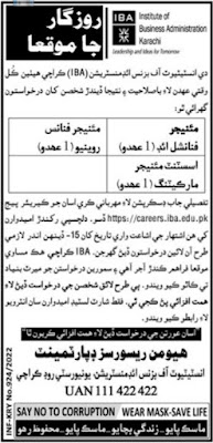 Institute of Business Administration IBA jobs