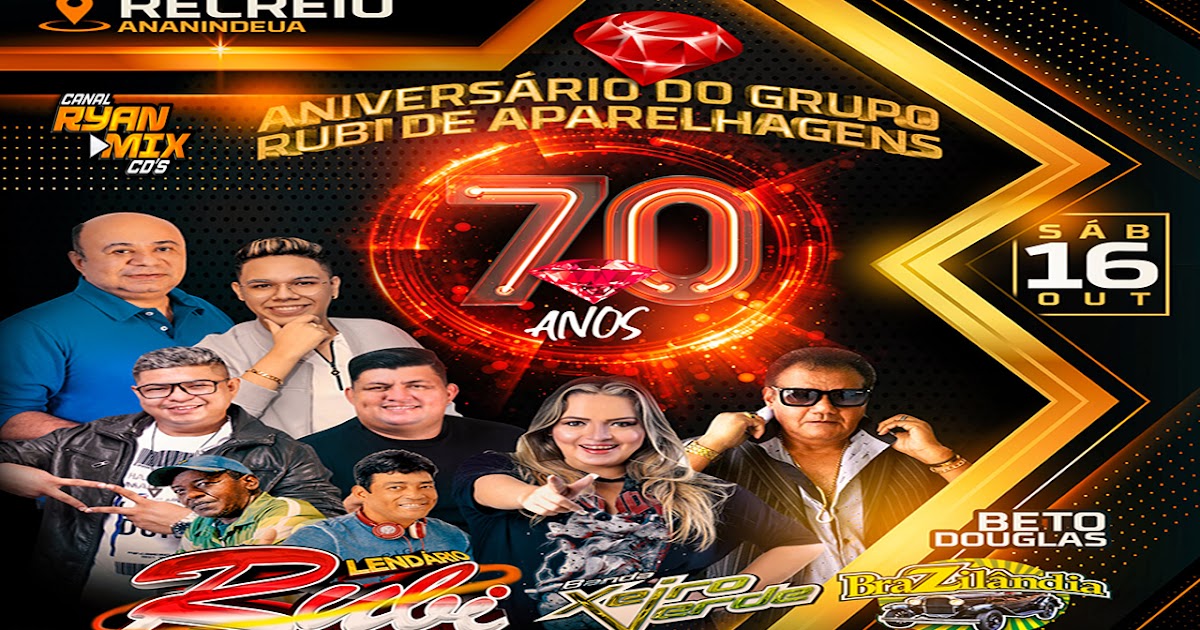 CD AO VIVO LENDÁRIO RUBI SAUDADE - CASOTA 15-06-2019 DJ GILMAR