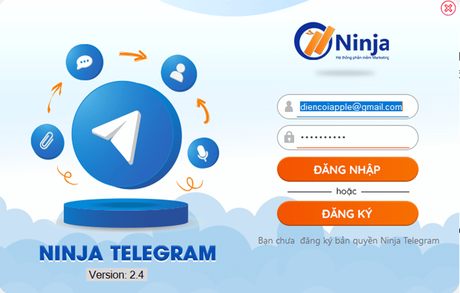 Hướng dẫn nhập tài khoản vào phần mềm Telegram