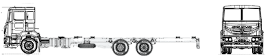 Ashok Leyland 2820 6x4 Series BS6  Chassis Layout, Ashok Leyland 2820 6x4 Series BS6 engineering drawings, Ashok Leyland 2820 6x4 Series BS6 bodybuilder drawings, Ashok Leyland 2820 6x4 Series BS6