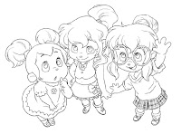 The Chipettes coloring page