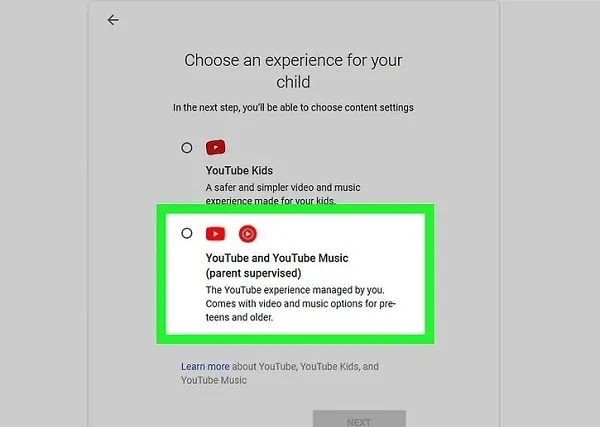 قم بتنزيل YouTube للأطفال باستخدام حساب خاضع للإشراف