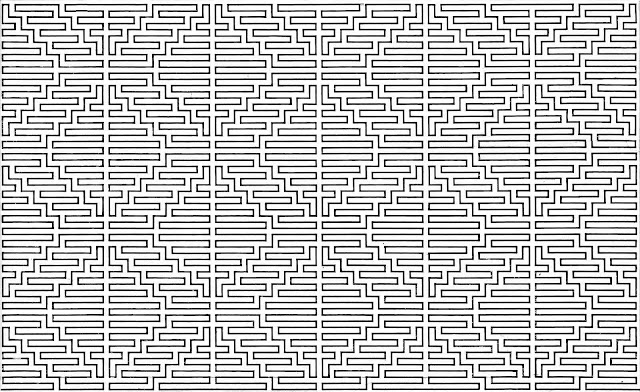 Wacław Szpakowski art, a single line makes a pattern