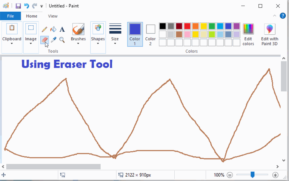 MS-Paint Eraser Tool