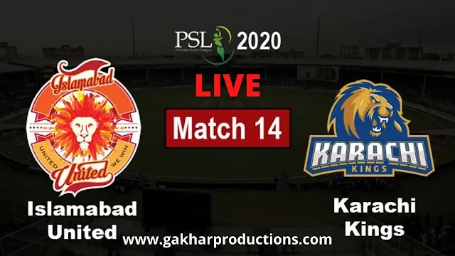 Karachi Kings vs Islamabad United psl live 2022