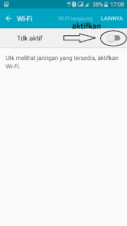 mengaktifkan wifi