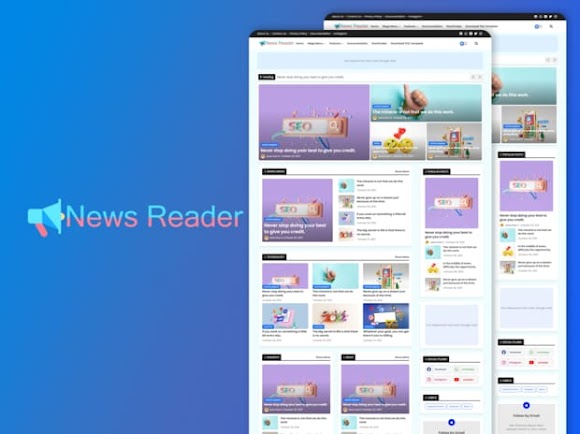 News Reader - News & Responsive Blogger Template - Blogger Template 2022