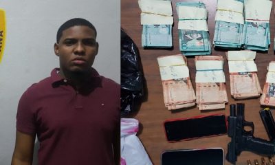 Apresan un guardia y un civil con más de 790 mil pesos y una pistola en San Juan