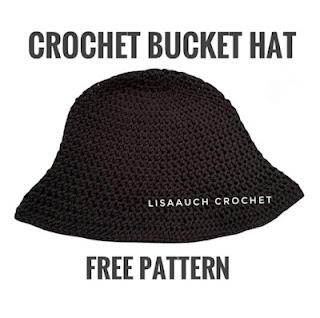 The classic 90s black crochet bucket hat free pattern