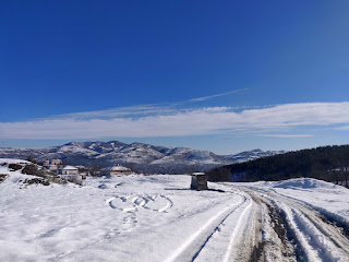 A look back down towards our village