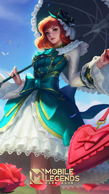 kagura flower season skin wallpaper hd mobile legends